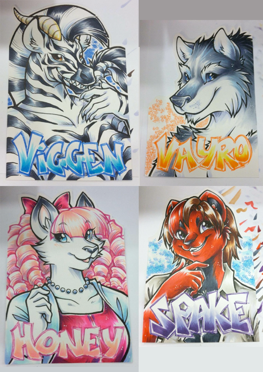 Conbadges from 2013 by dizziness