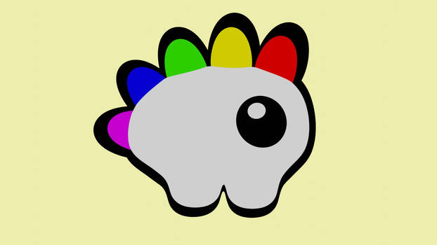 A squishy rainbow stegosaurus