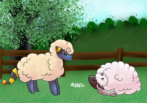 Wooloo and Mareep