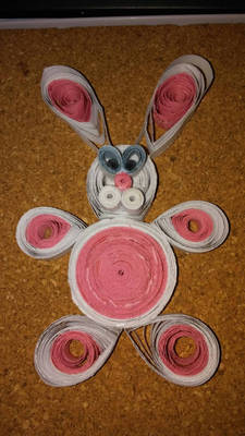 Easter bunny quilled