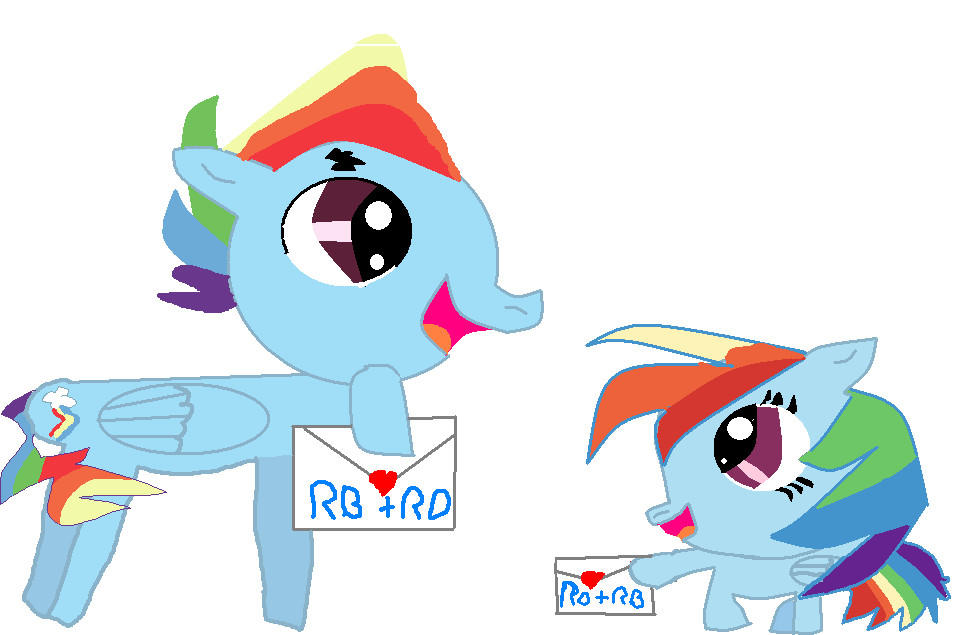 Rainbow Dash and Rainbow Blitz by alexiapie101