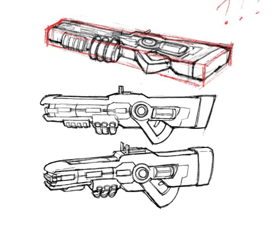 Gun prop design - laser rifle by Kywrys on DeviantArt