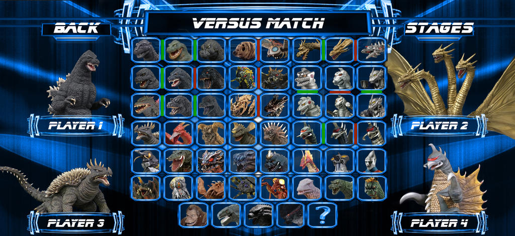 Godzilla Gamecube Roster GODZILLA UNLEASHED: ULTIMATE FAN ROSTER by SuperFIFIBros on DeviantArt