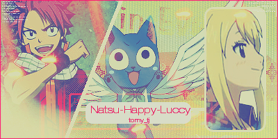 Natsu , Happy y Lucy