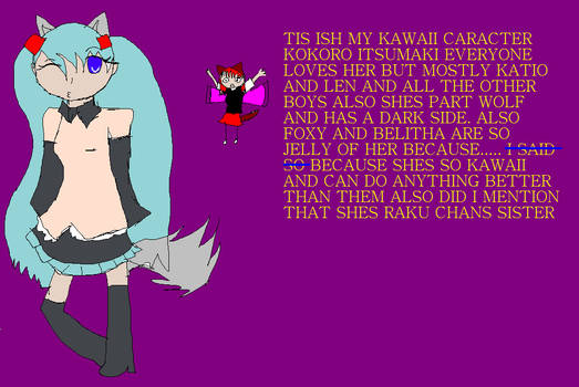 My new kawaii desu character