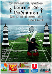 Affiche Tournoi de badminton 2018