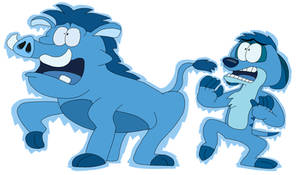 Timon and Pumbaa became Frozen Solid