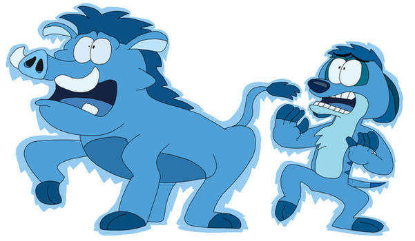 Timon and Pumbaa became Frozen Solid