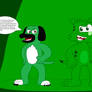 A Green Boxer Dog and Green Tasmanian Tiger Show