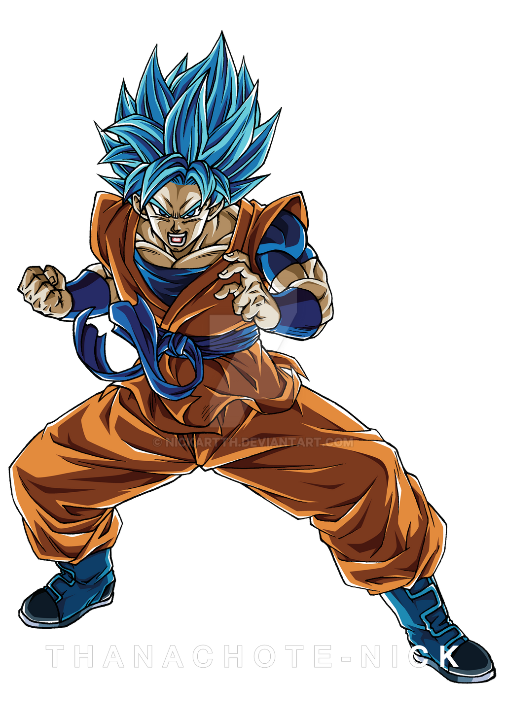 Dragon Ball Super - Goku SSJ Blue Kaioken X20 by razorzeshu