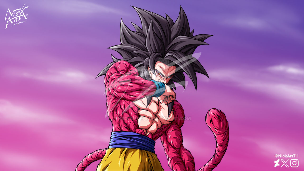 Goku SSJ4 (Redraw) - DBGT by NickArtTH on DeviantArt