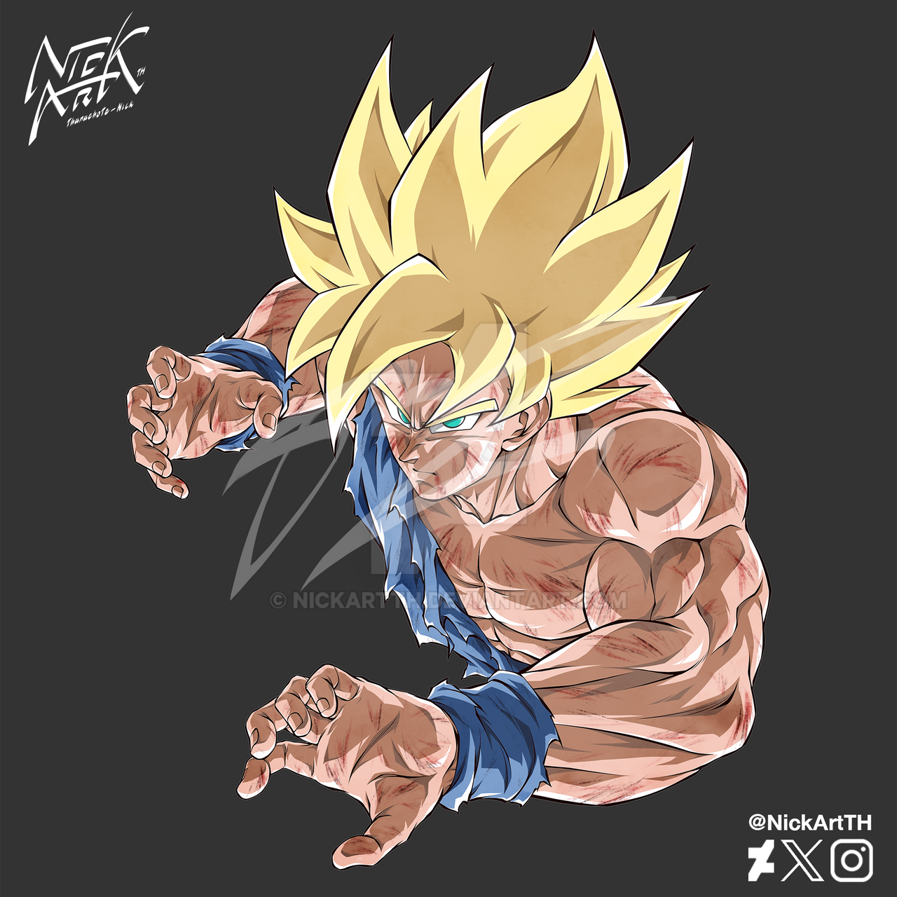 Dragon Ball R Ssj Rework Goku SSJ (Redraw) - DBZ by NickArtTH on DeviantArt