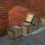Rendered Crate Warehouse Scene