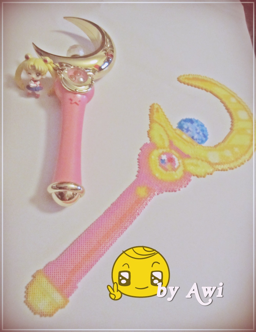 Sailor Moon Moon Stick Perler