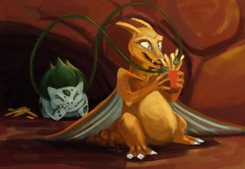 Charizard and Bulbasaur