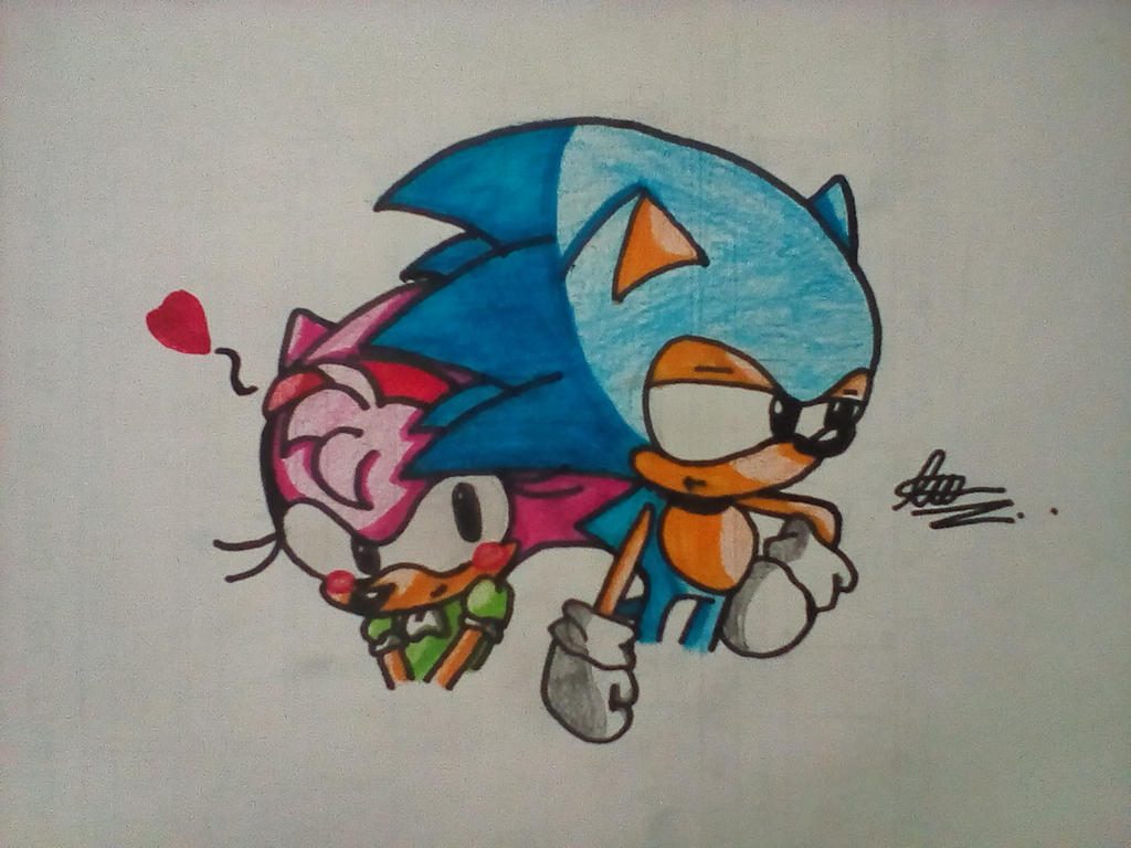 Sonic and Amy(Sonamy) by axl-universe on DeviantArt