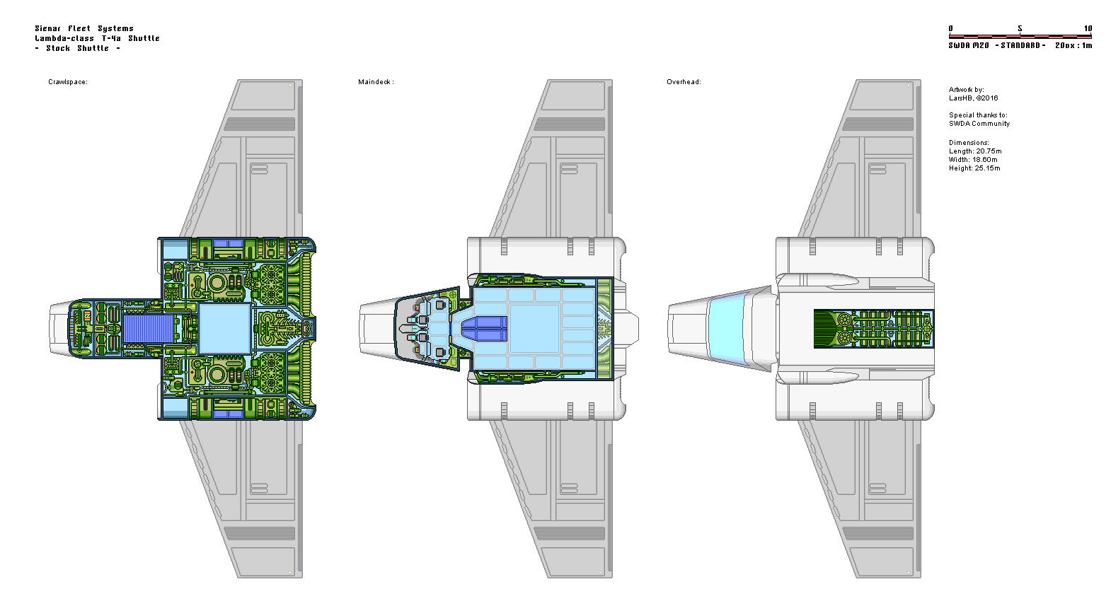 Lambda-Class T-4a Shuttle - Stock Model - Interior