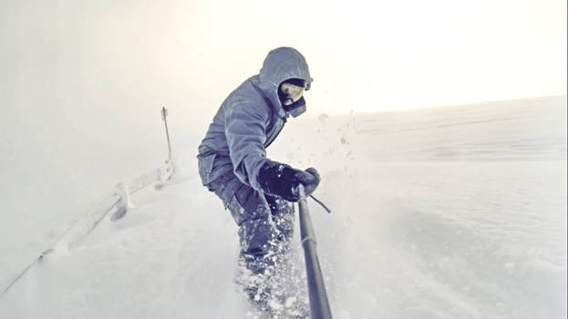 Surfing snow