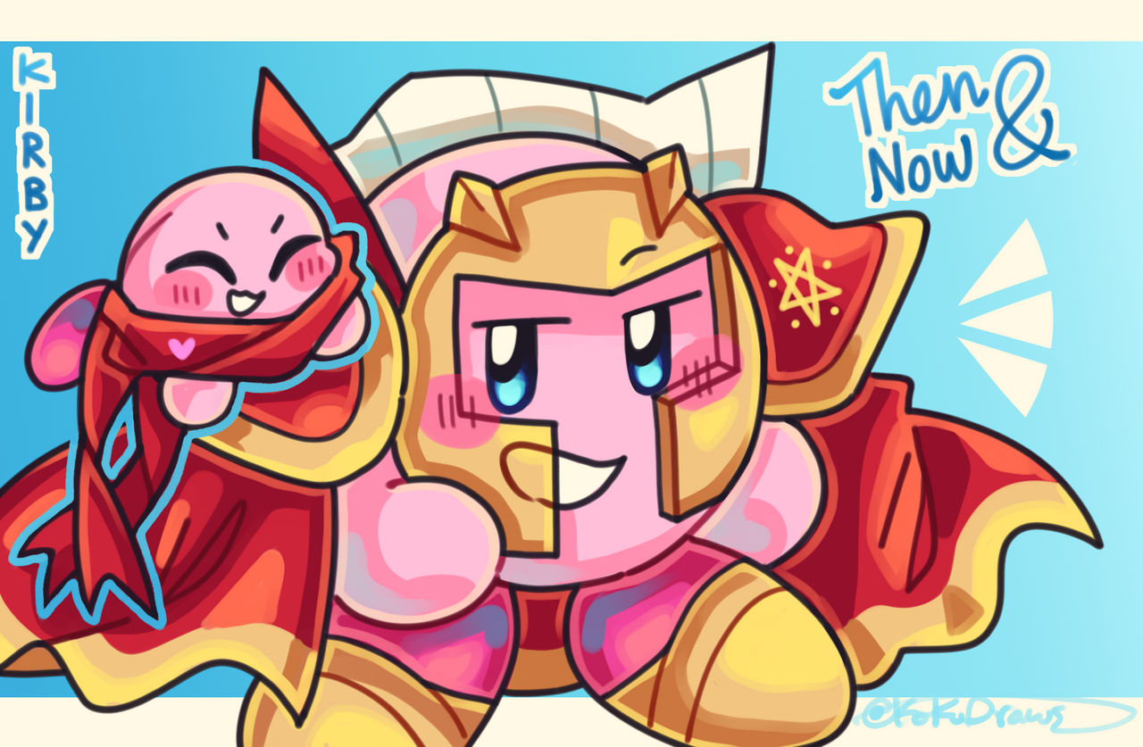 Fdraws Then and Now - Kirby by Koku-Draws on DeviantArt