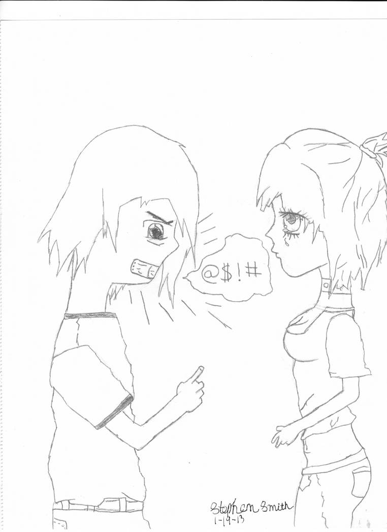 Anime Boy and Girl Fight by TooArtsy on DeviantArt