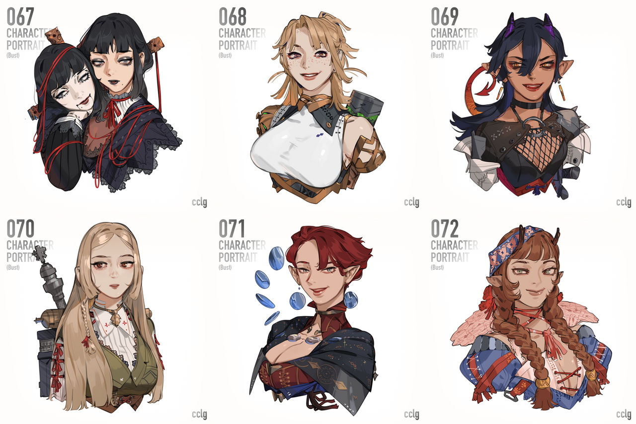 Codables Character Character Portrait 067 - 072 by cclgAdoptables on DeviantArt