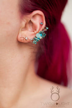 DO IT AGAIN project - Deep Ocean earcuff set