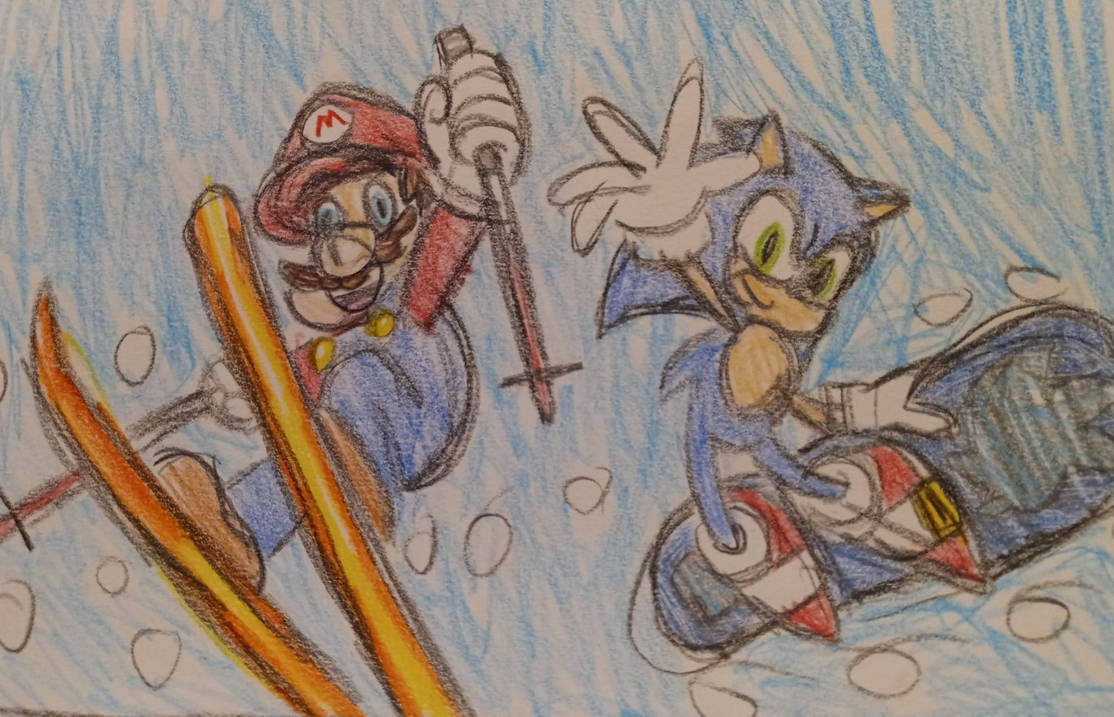 Mario and sonic at the olympic games winter