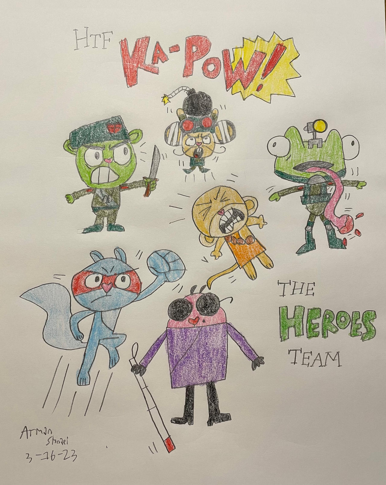 Htf Teaming HTF Ka-Pow! Starring the Heroes Team by creepertube83 on DeviantArt