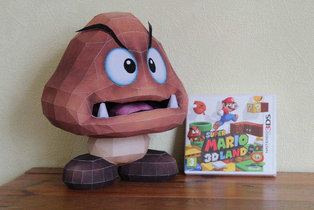 Better Goomba Papercraft By Mario & Luigi Paper Jam Papercraft Premium