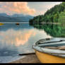 Boats at sunset