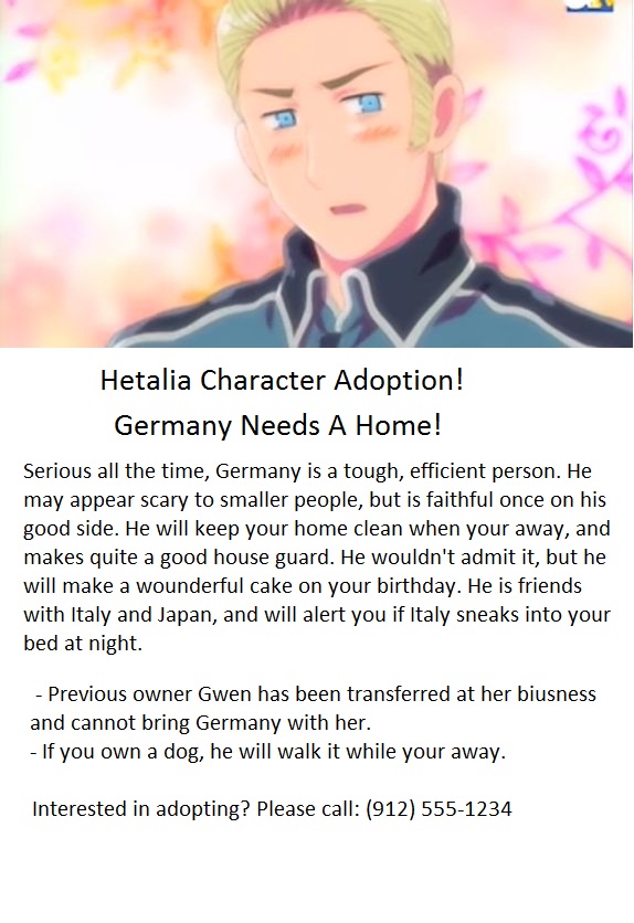 Hetalia Adoption - Germany