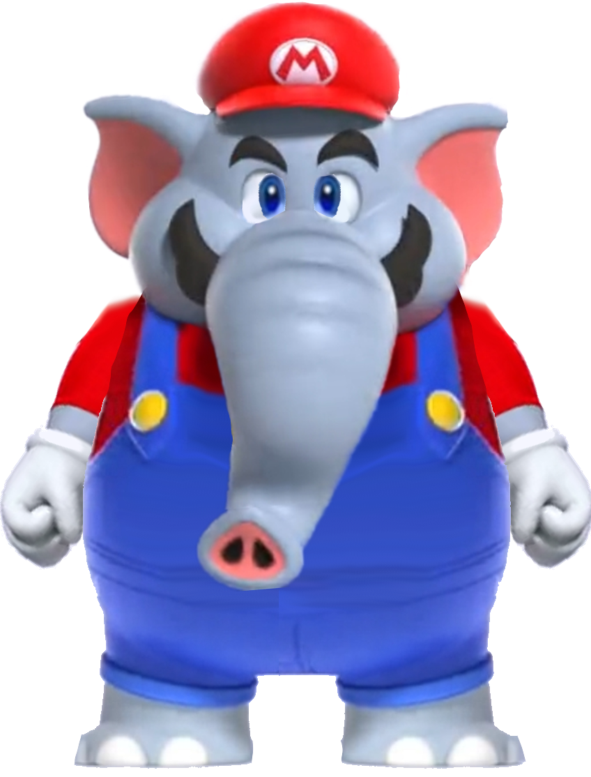 Elefante Rosa Mario Elephant mario transparent by Big-Grafis619 on DeviantArt