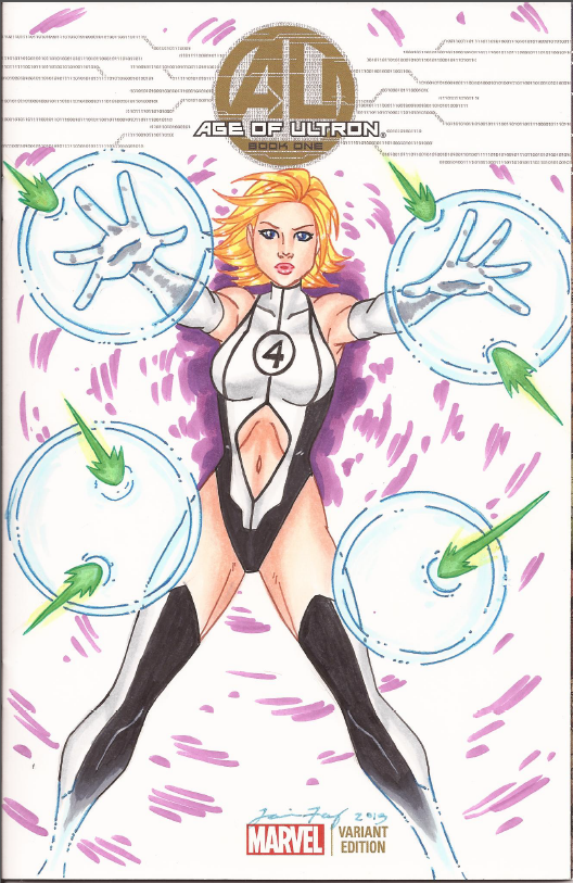 Invisible Woman - Black and White 90's Costume mix