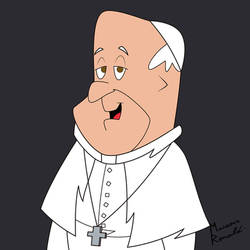 Pope Francis Flintstone version
