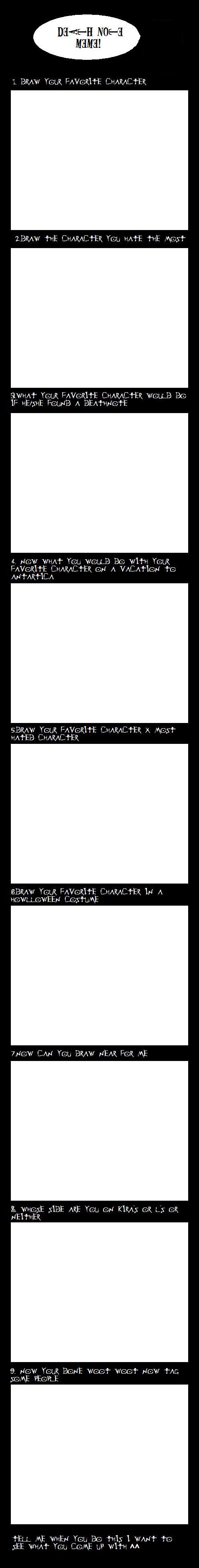 Death note meme layout