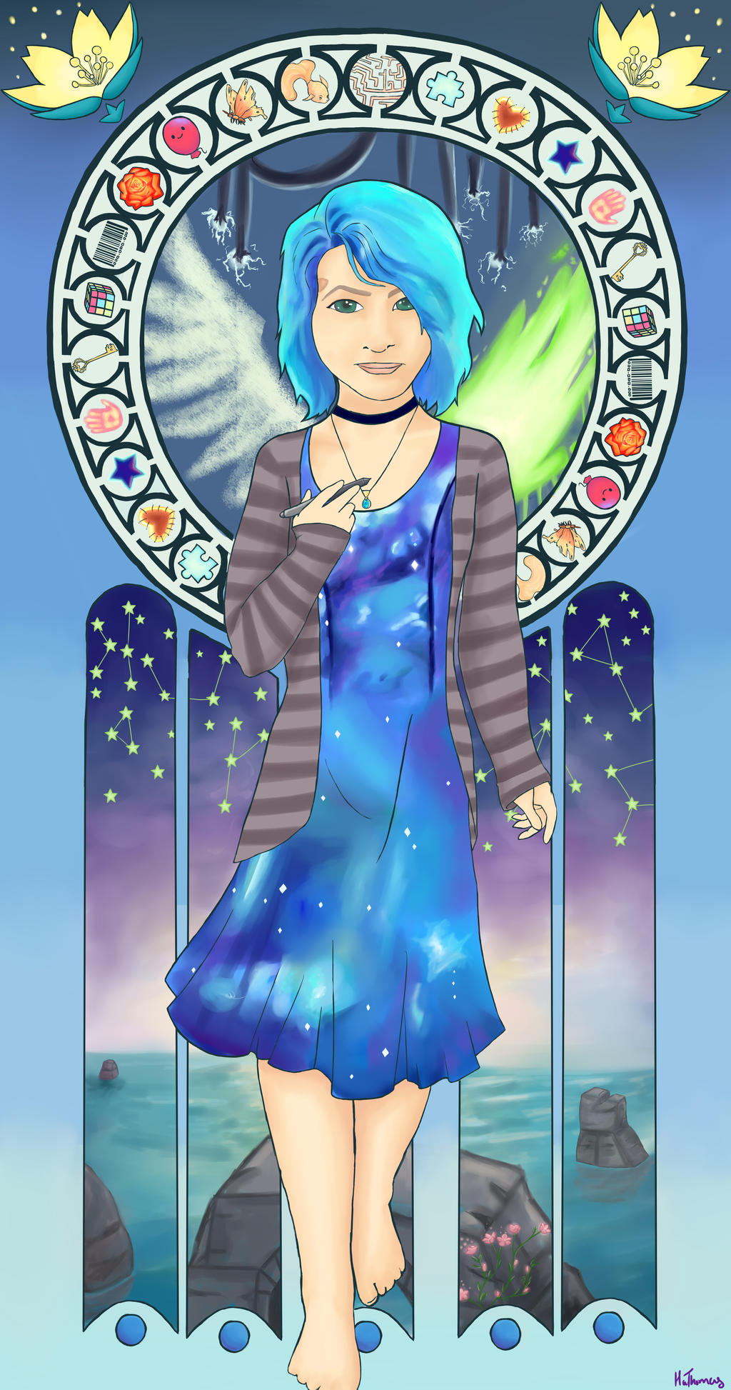 Blue Nouveau by Hatters-Workshop