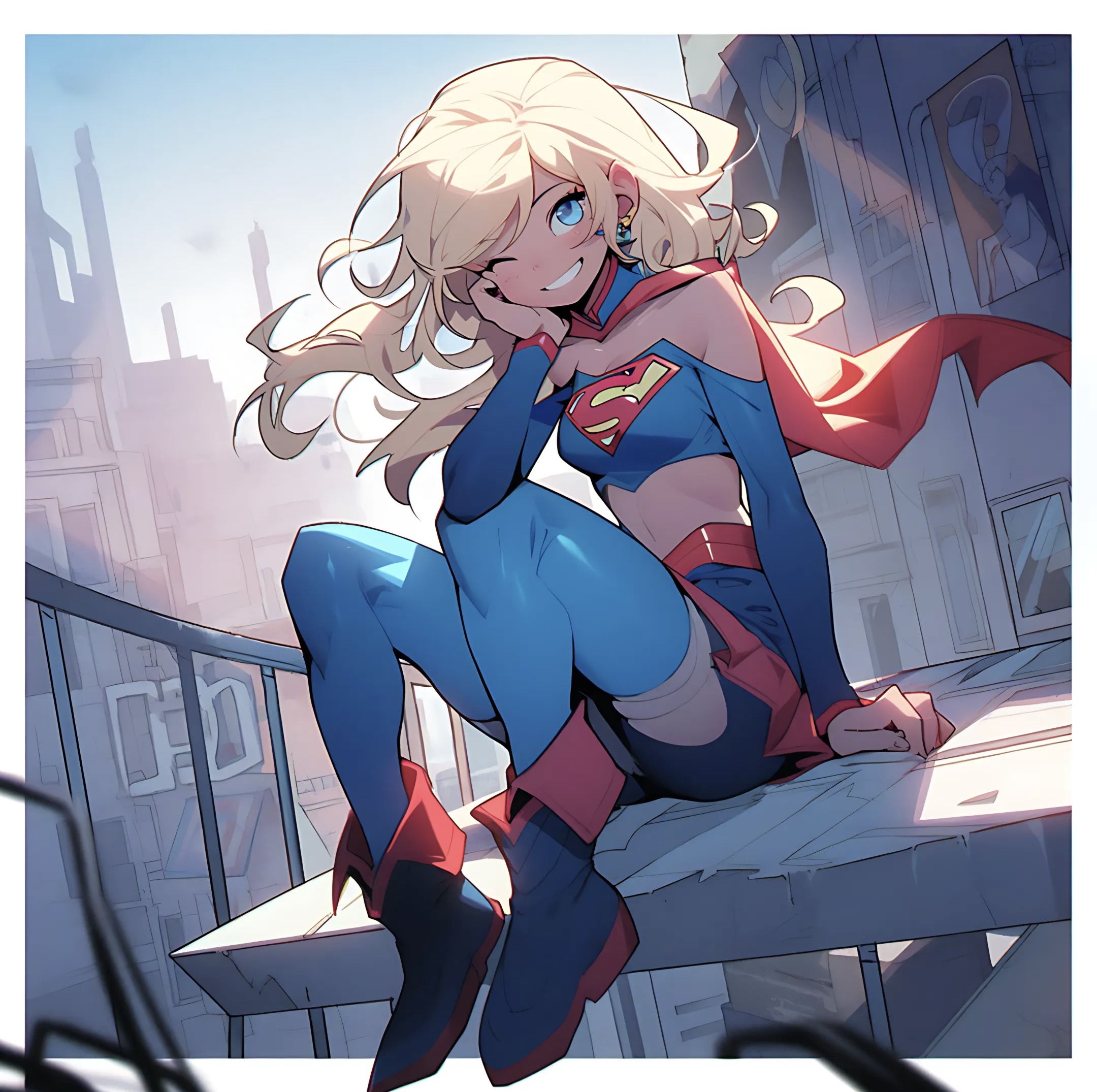 Super girl flying high by 0binobi on DeviantArt