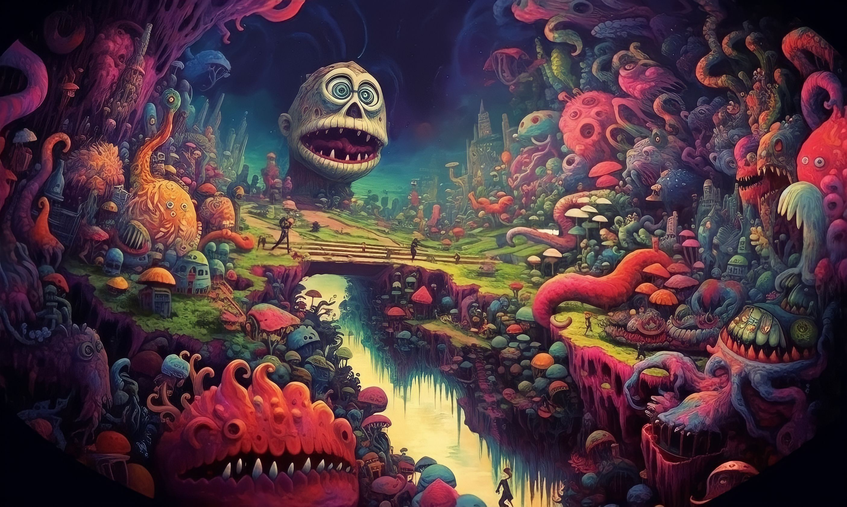 Weirdcore/Dreamcore Mushroom Painting by tangthecurrentwing3 on DeviantArt