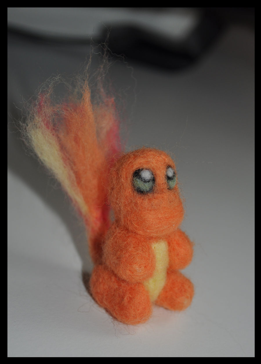 Needle felt Charmander