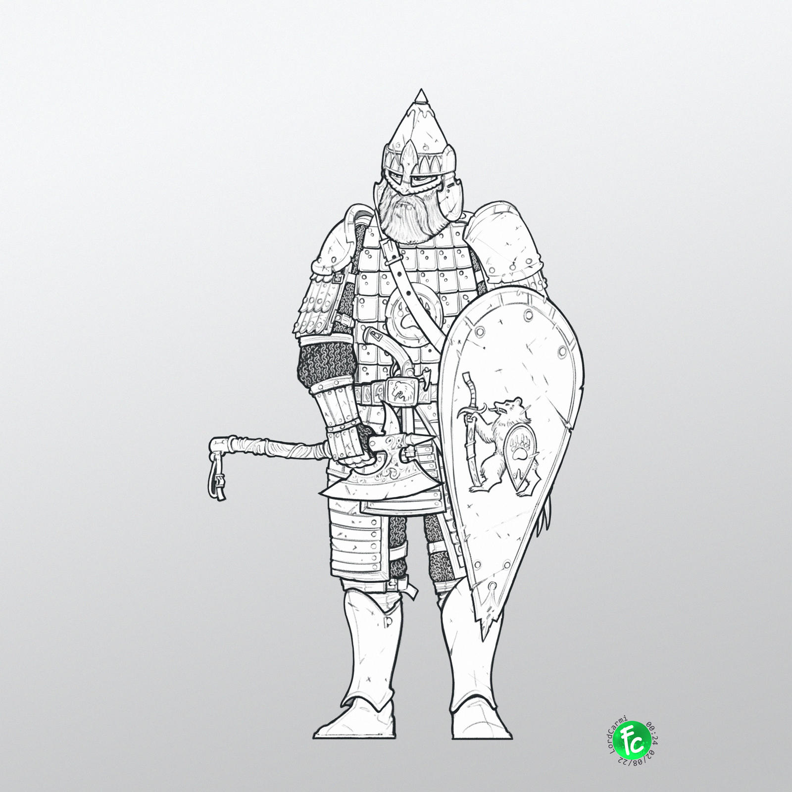 Kislev Kossar with shield and axe by LordCarmi on DeviantArt