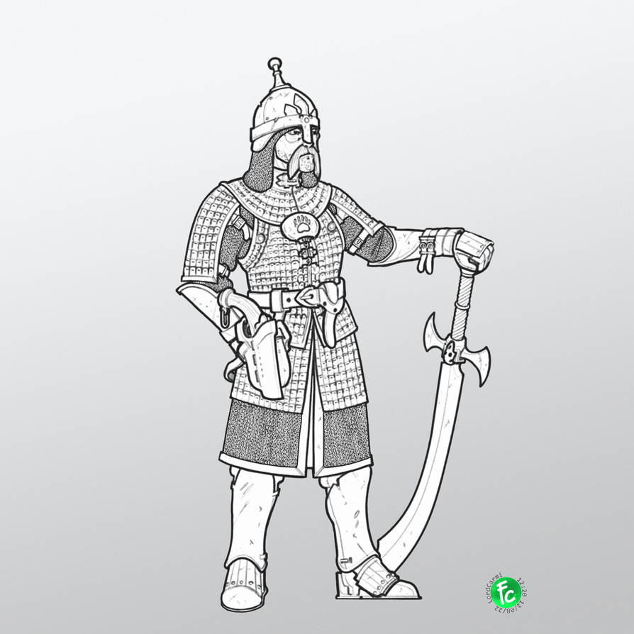 Kislev Kossar with greatsword by LordCarmi on DeviantArt