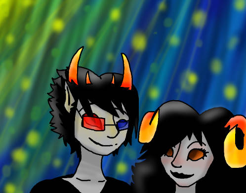 Aradia x Sollux (Re-Draw OTP)