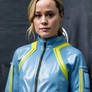 Brie Larson In Light Blue Rubber Hazmat Suit  3929