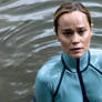 Brie Larson In Light Blue Rubber Hazmat Suit Drown