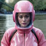 Brie Larson In Pink Rubber Hazmat Suit Drowned 392