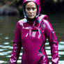 Brie Larson Magenta Rubber Hazmat Suit Drowned  39