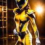 Female Yellow Power Ranger Defeated Wounded In Shi