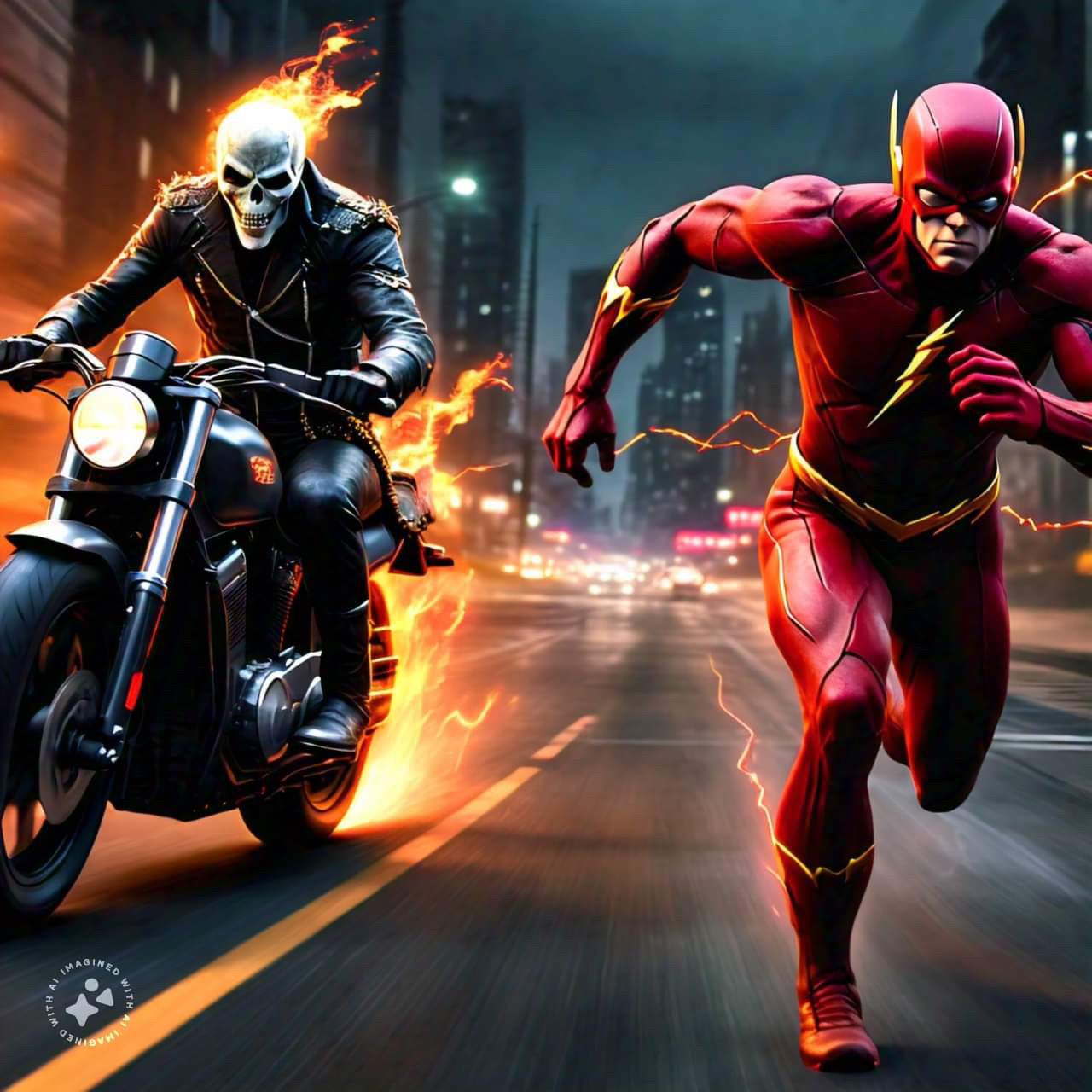 Flash Express Rider Cartoon The Flash and Ghost Rider: Speed Demons by MisterEDH on DeviantArt