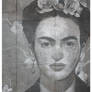 Frida Kahlo, pavement art