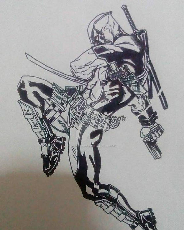 Deadpool ink process by ArceArtwork on DeviantArt